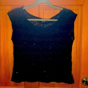 Express crochet top with sequin detail